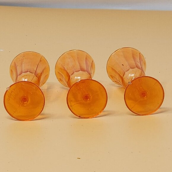 Vintage Superior Dollhouse Furniture Set Red&Yellow With 3 Wine Goblets Plastic - Picture 11 of 13